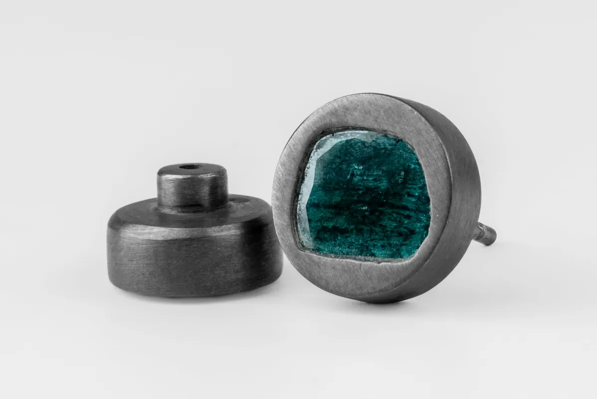 Stud Earring (0.5 CT, Blue Diamond Slab, KA+BDIA) sold by Parts of Four