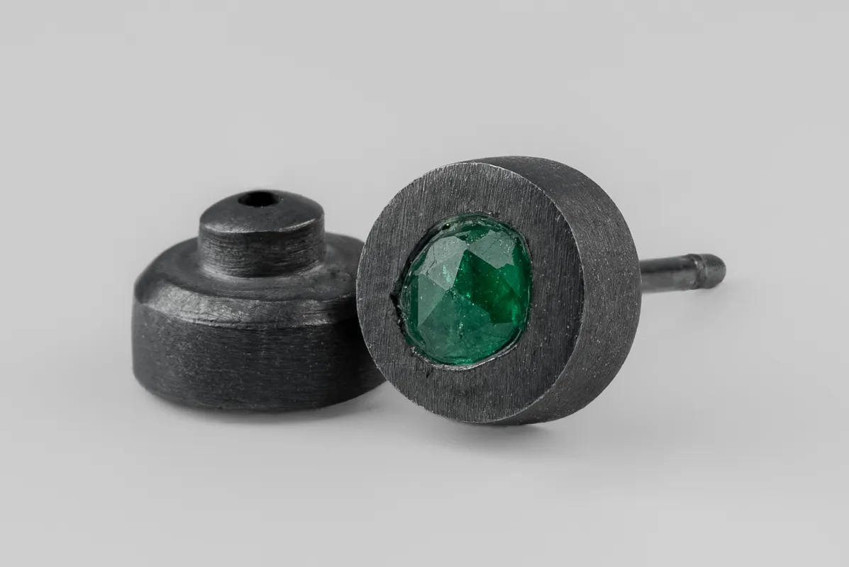 Stud Earring (0.2 CT, Emerald, KA+EMER) sold by Parts of Four