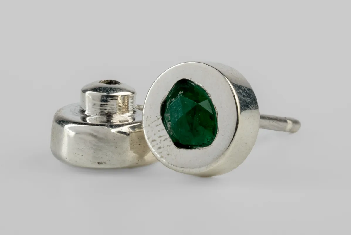 Stud Earring (0.2 CT, Emerald, PA+EMER) sold by Parts of Four