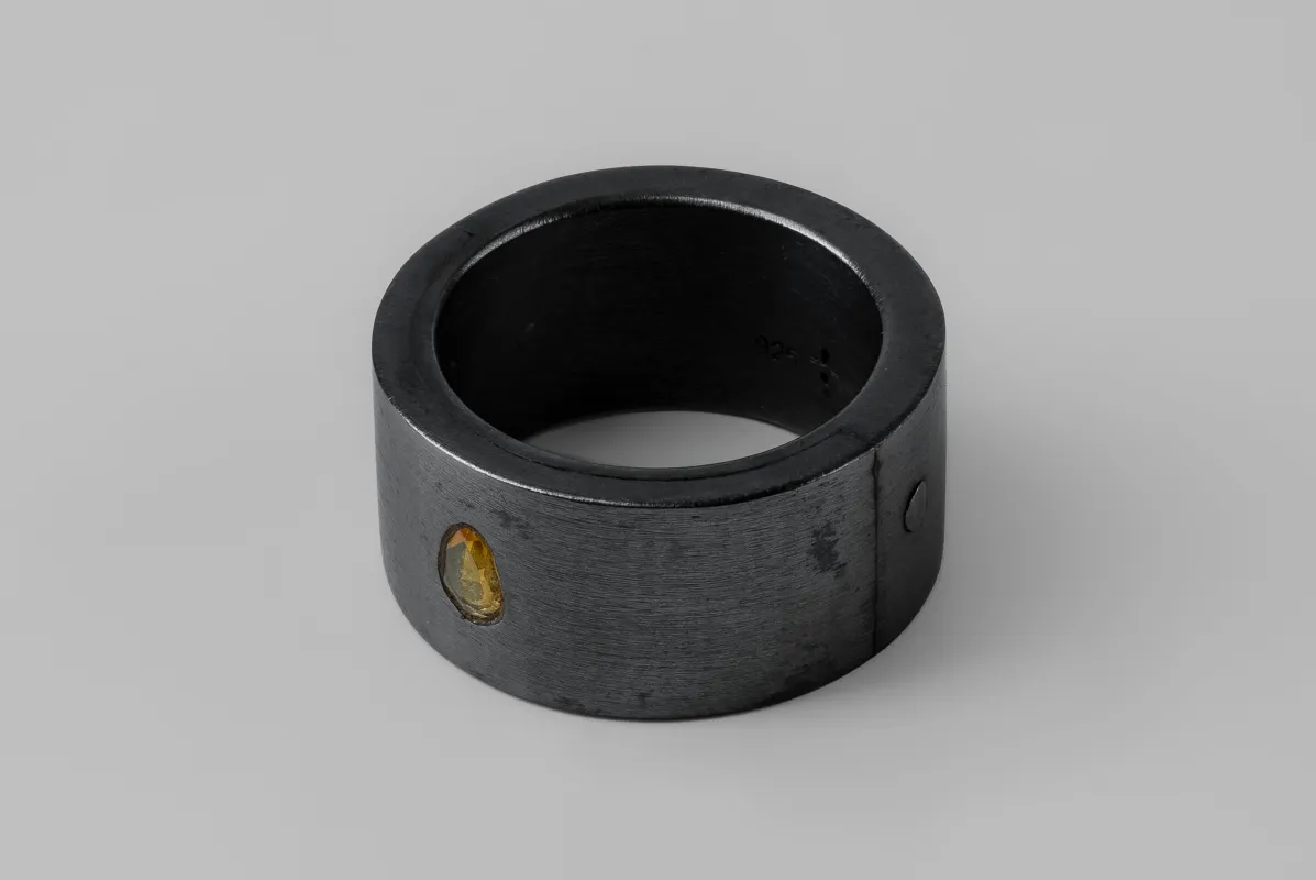 Sistema Ring (0.2 CT, Orange Sapphire Faceted Slab, 12mm, KA+OSAF) sold by Parts of Four