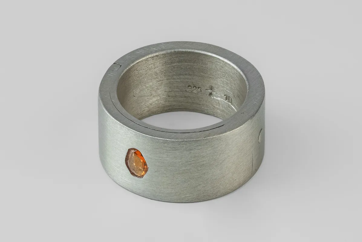 Sistema Ring (0.2 CT, Orange Sapphire Faceted Slab, 12mm, MA+OSAF) sold by Parts of Four