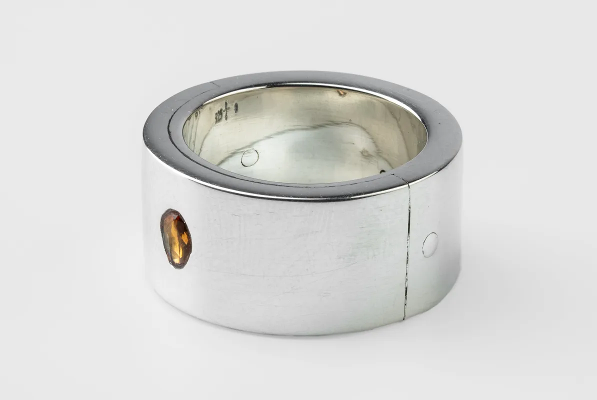 Sistema Ring (0.2 CT, Orange Sapphire Faceted Slab, 12mm, PA+OSAF) sold by Parts of Four