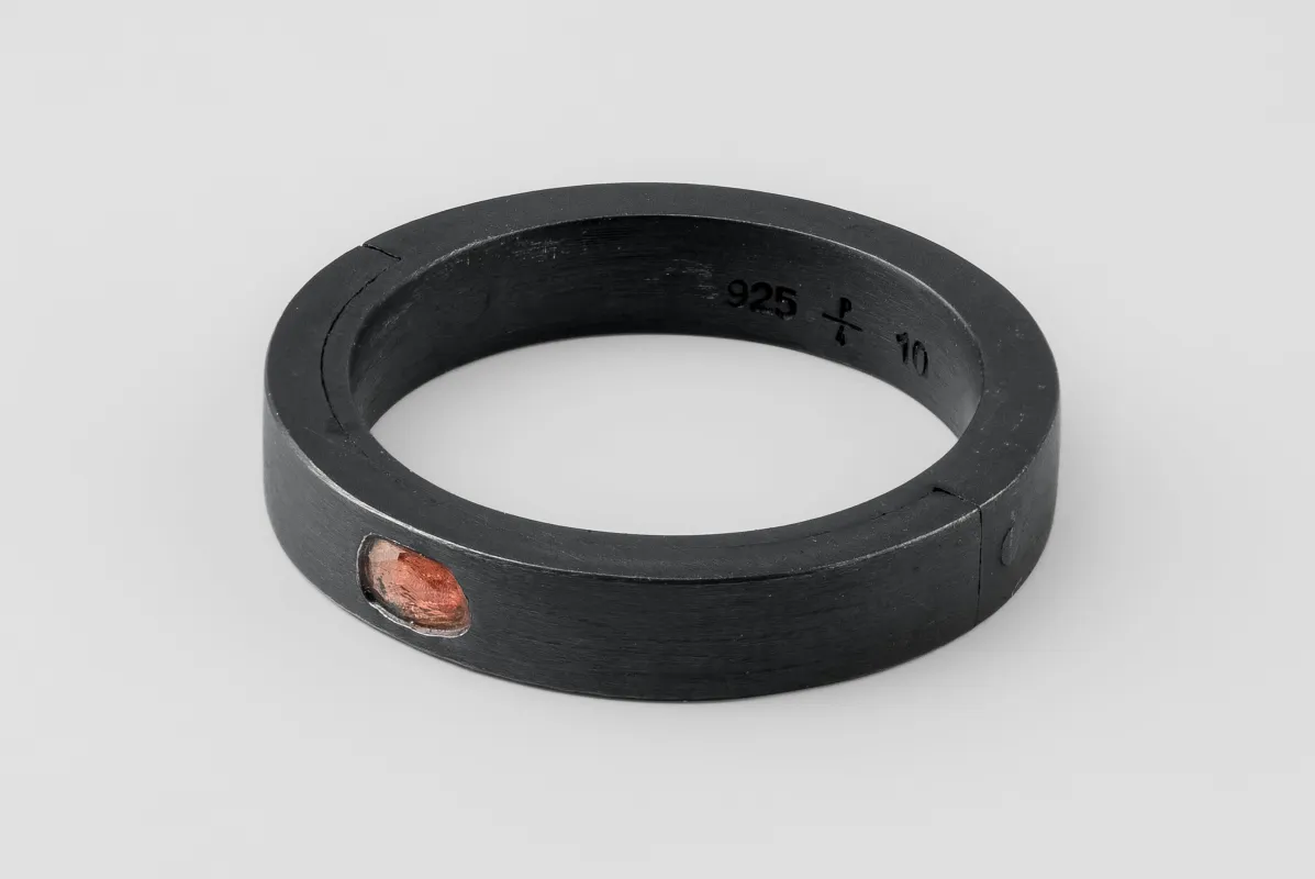 Sistema Ring (0.1 CT, Orange Sapphire Faceted Slab, 4mm, KA+OSAF) sold by Parts of Four