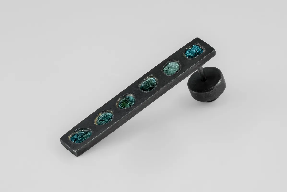 Plate Earring (0.6 CT, 6 Blue Diamond Slabs, 34mm, KA+BDIA) sold by Parts of Four