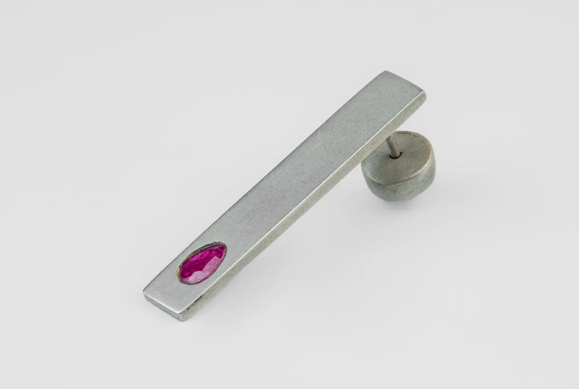 Plate Earring (0.2 CT, Ruby Slice, 34mm, DA+RUB) sold by Parts of Four