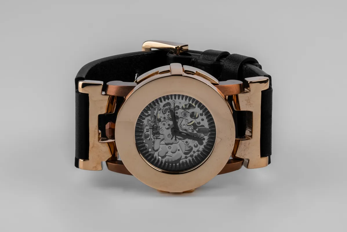 P4—FOB Watch #8231 (Case, Straight Strap [Buckle], Rose Skeleton, YMA-YMA-NG) sold by Parts of Four