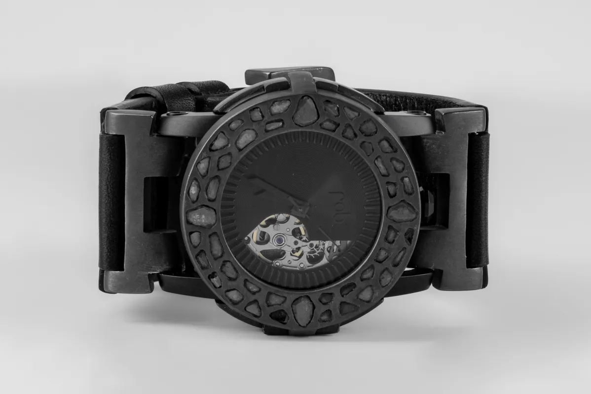 P4—FOB Watch #8289 (Case [Mega Pavé], Straight Strap [Buckle], Phantom, KA+DIA-KA-NG) sold by Parts of Four