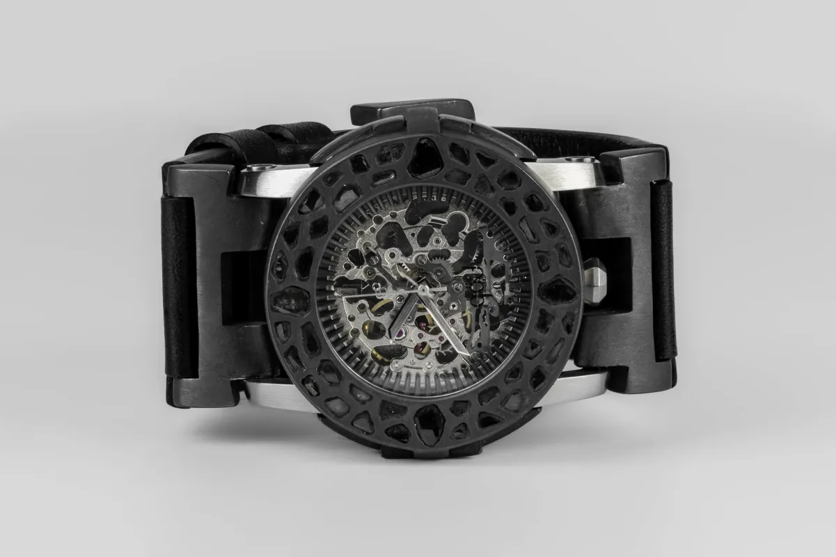 P4—FOB Watch #8286 (Case [Mega Pavé], Straight Strap [Buckle], Silver Skeleton, KA+DIA-KA-NG) sold by Parts of Four