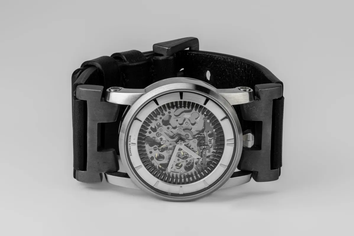 P4—FOB Watch #8270 (Straight Strap [Buckle], Silver Skeleton, KA-NG) sold by Parts of Four