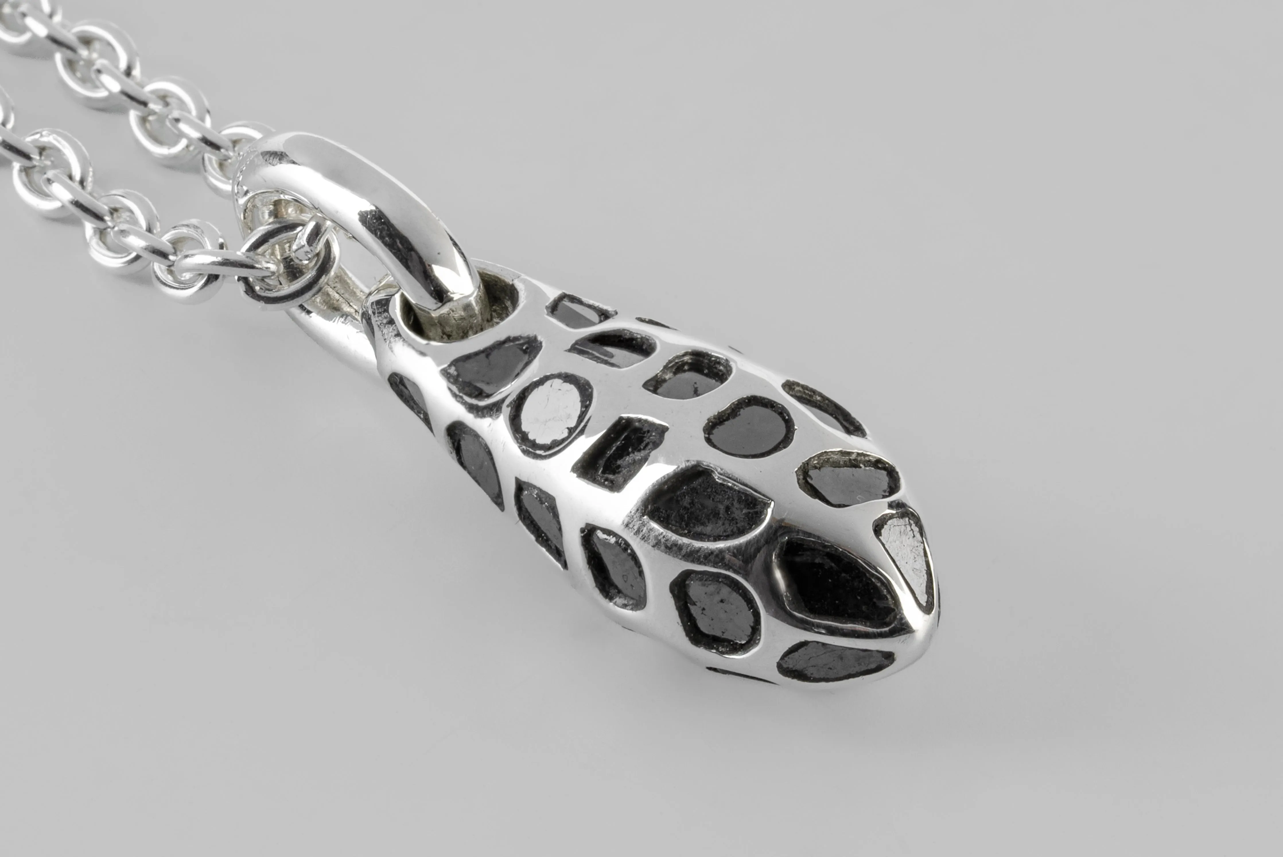 Chrysalis Necklace (Nympha, Mega Pavé, Polished Black Diamond Slabs, No.1, PA+PBLKDIA) sold by Parts of Four