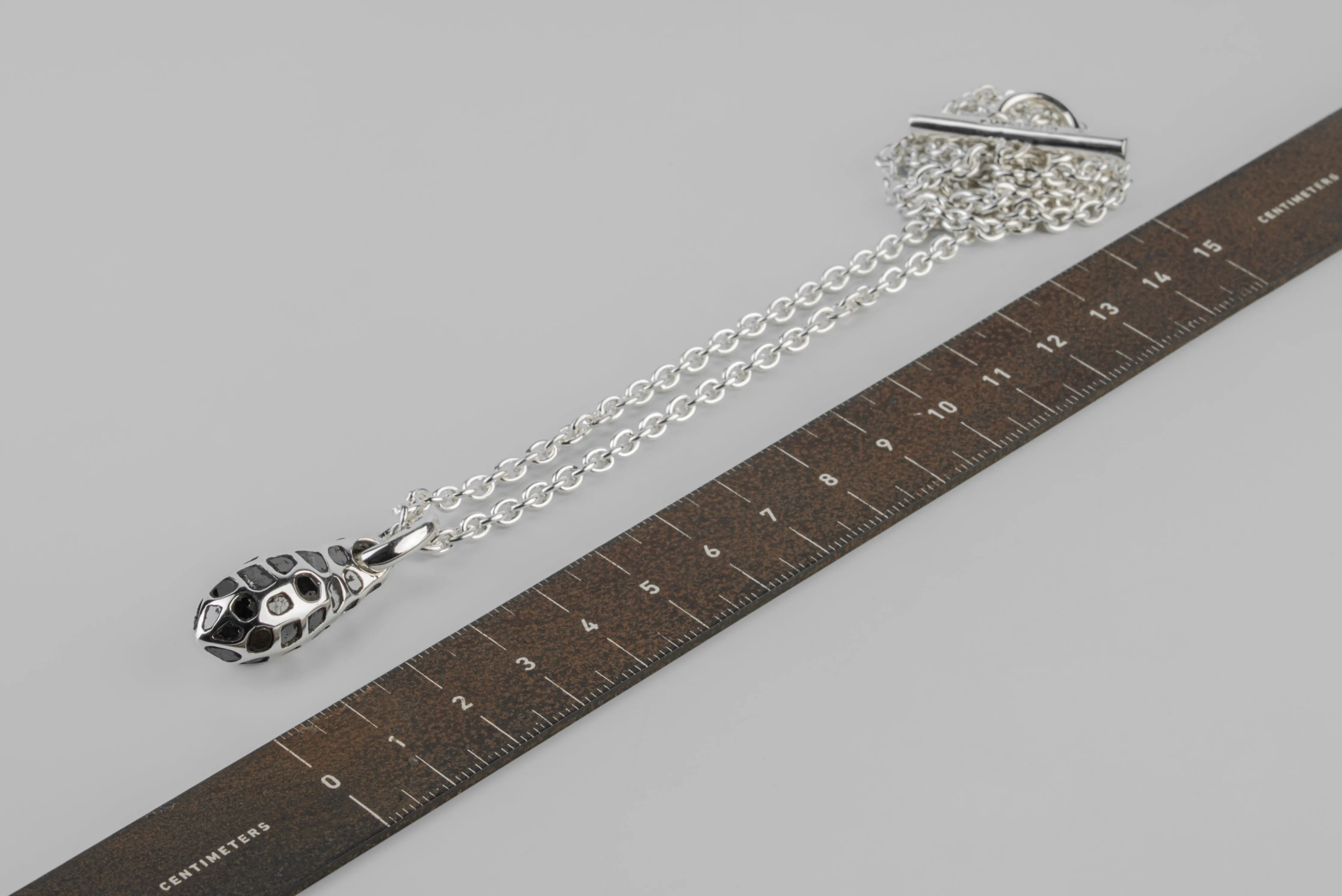 Chrysalis Necklace (Nympha, Mega Pavé, Polished Black Diamond Slabs, No.1, PA+PBLKDIA) sold by Parts of Four product image thumbnail 3