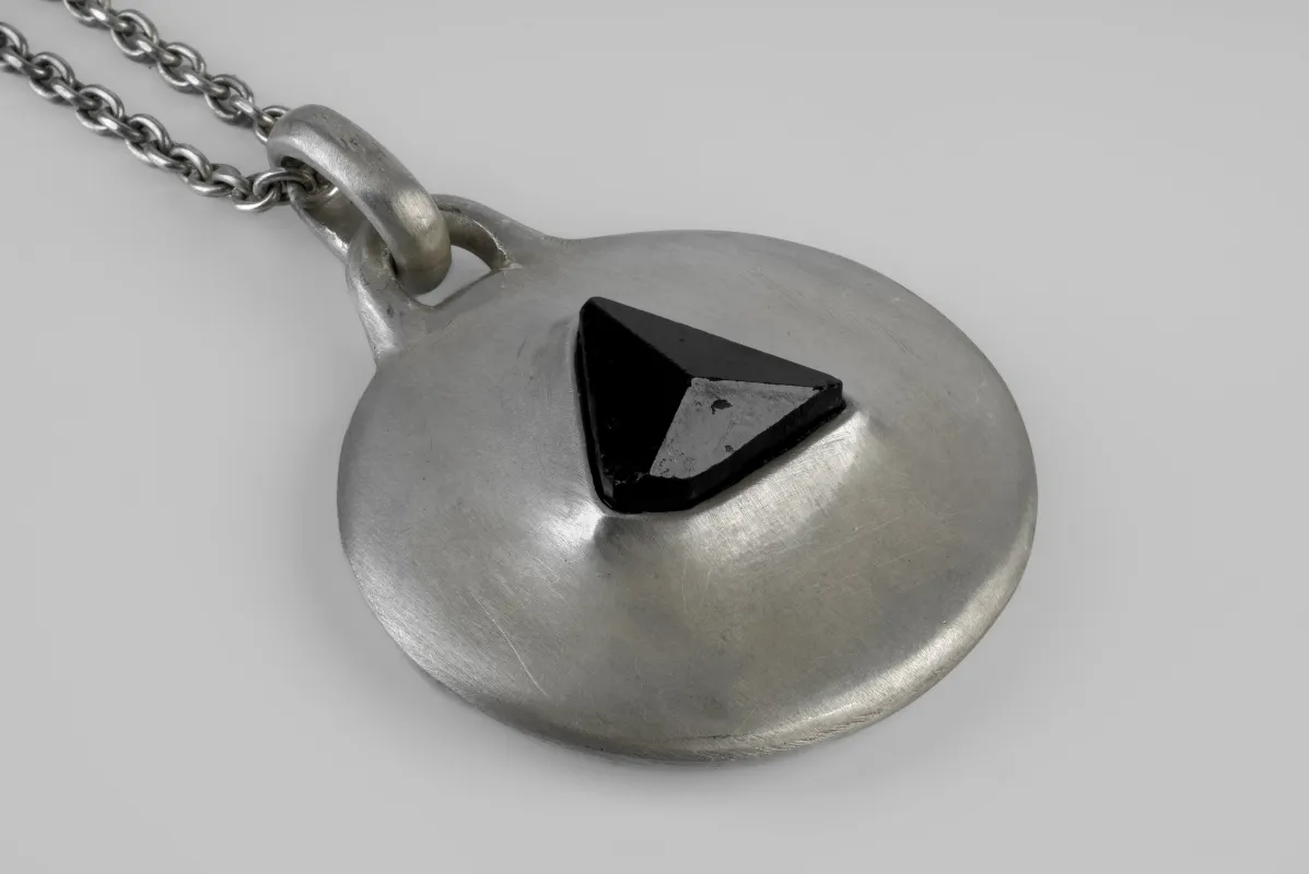 Morphed Disk Necklace (45mm, Schorl, DA+SCHR) sold by Parts of Four