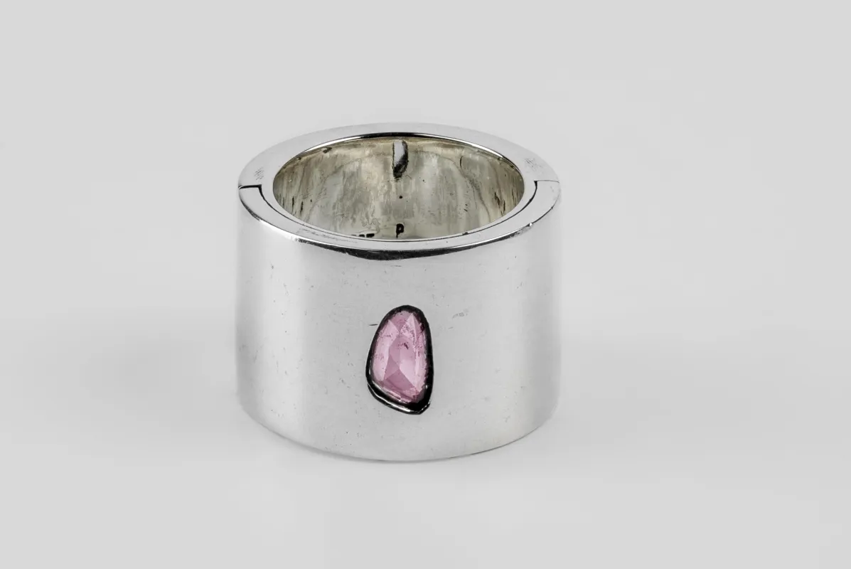 Sistema Ring (0.8 CT, Pink Sapphire Faceted Slab, 17mm, PA+PKSAF) sold by Parts of Four