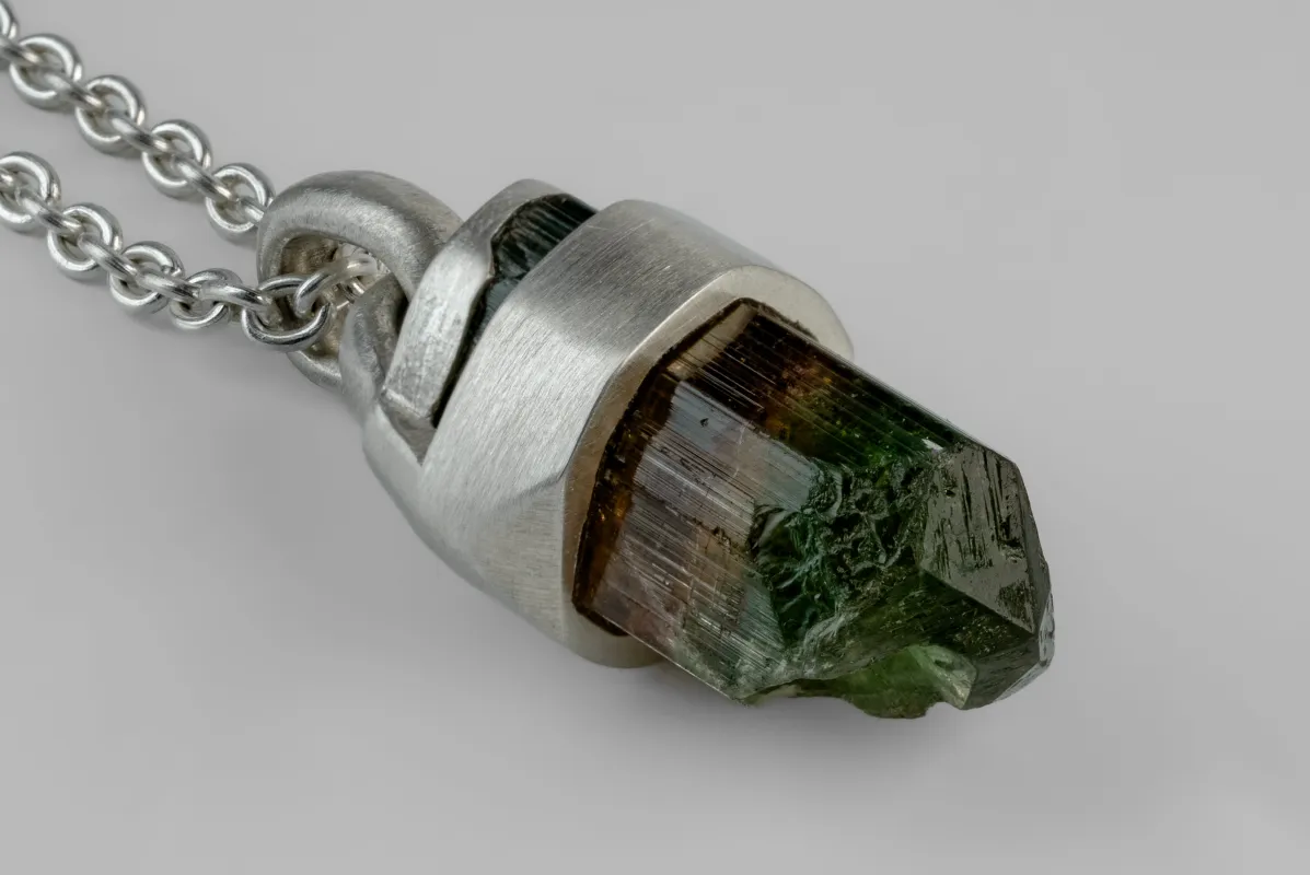 Talisman Necklace SPECIMEN (Brace-Held, Healed, Elbaite, MA+ELB) sold by Parts of Four