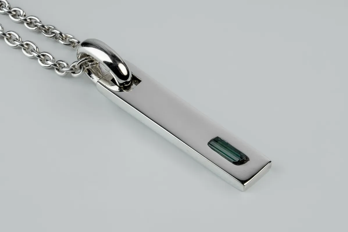 Plate Necklace (50cm, Adaptation, Verdelite, PA+VER) sold by Parts of Four