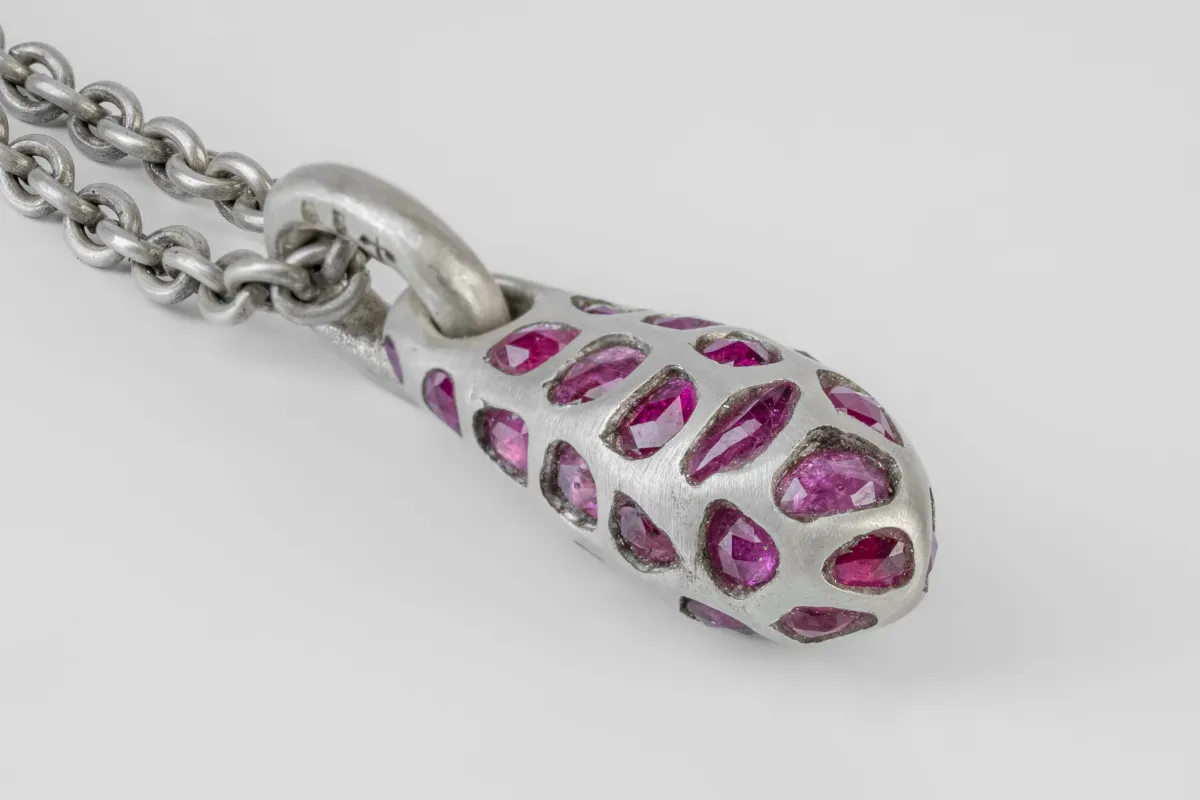 Chrysalis Necklace (Nympha, Mega Pavé, Ruby Slices, No.1, DA+RUB) sold by Parts of Four