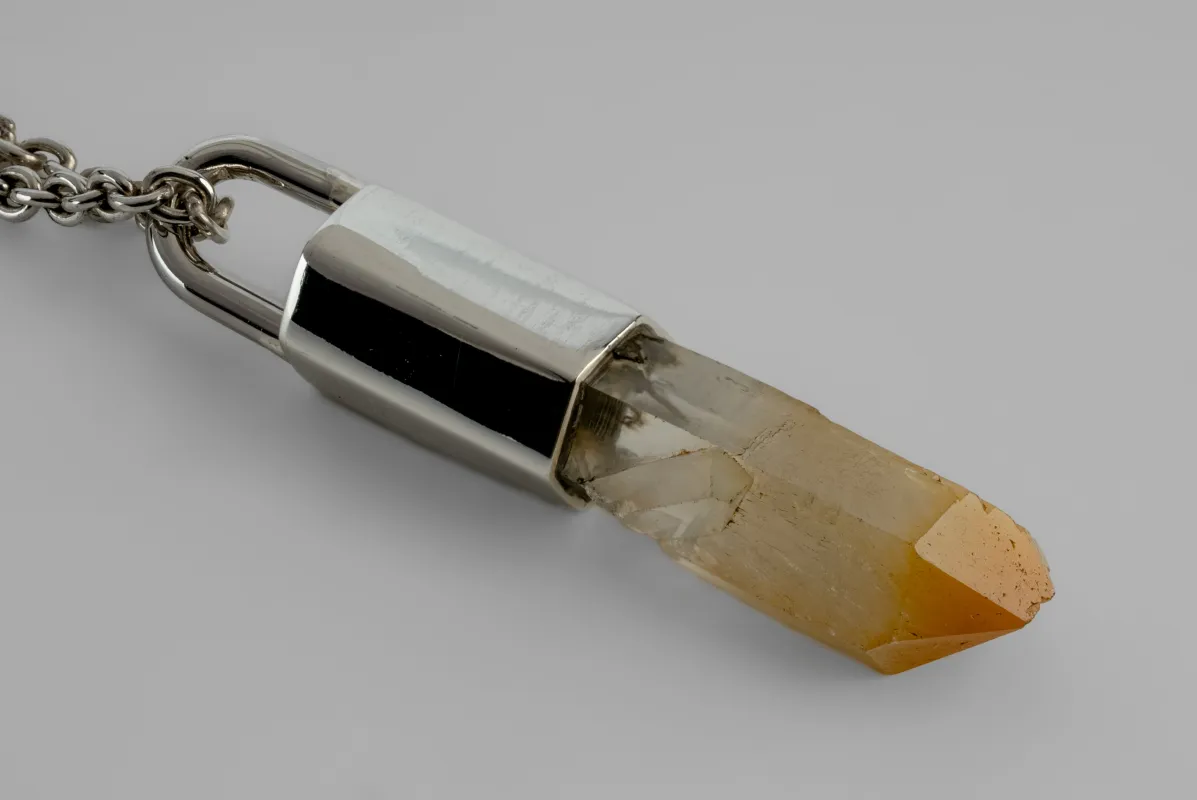 Talisman Necklace SPECIMEN (Mango Quartz, PA+MANG) sold by Parts of Four