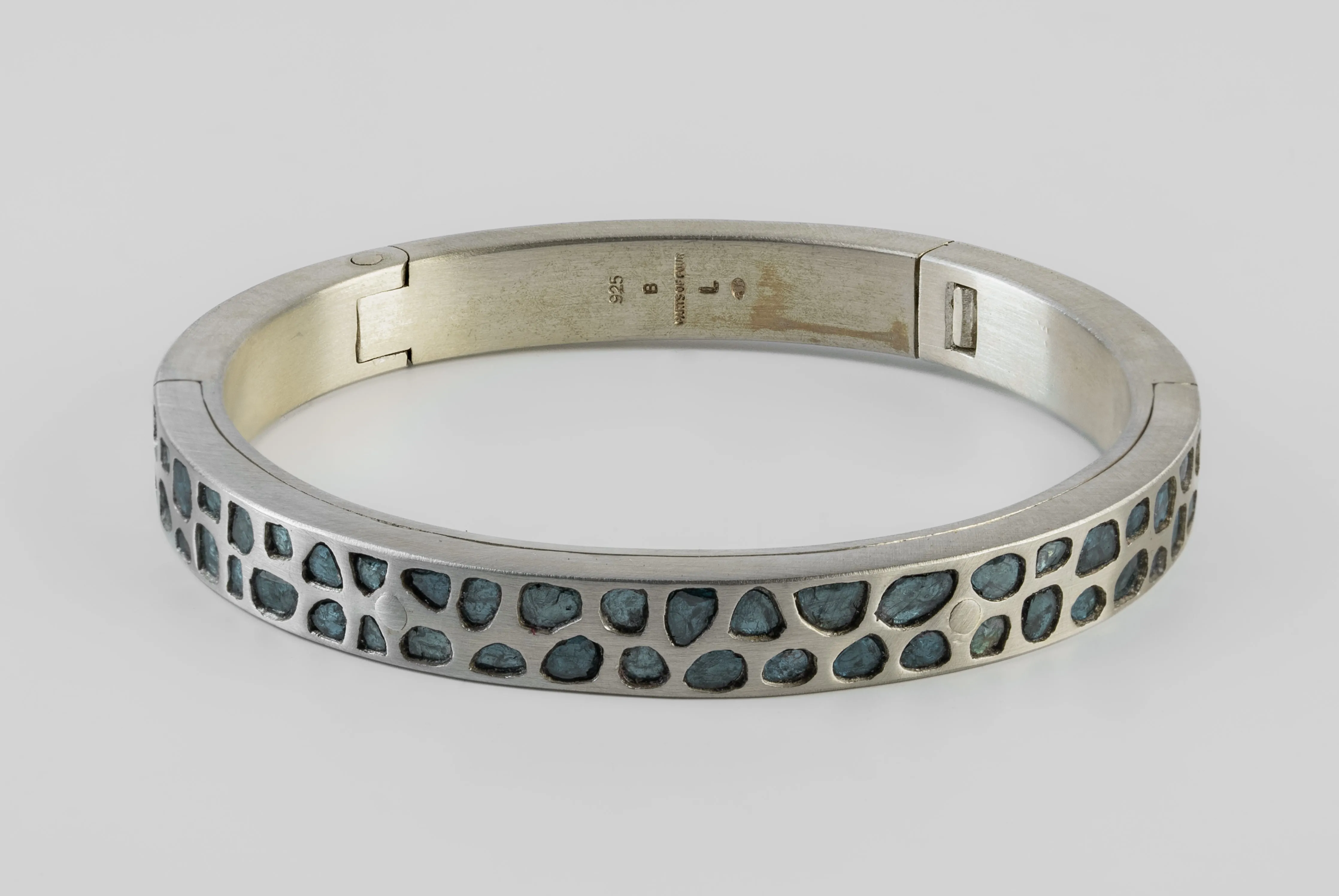 Sistema Bracelet v2 (Mega Pavé, Blue Diamond Slabs, 9mm, MA+BDIA) sold by Parts of Four