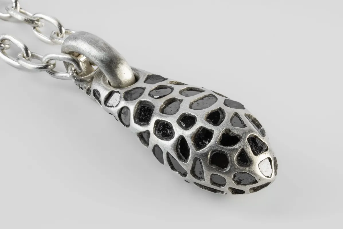 Chrysalis Necklace (Nympha, Mega Pavé, Polished Black Diamond Slabs, No.3, MA+PBLKDIA) sold by Parts of Four