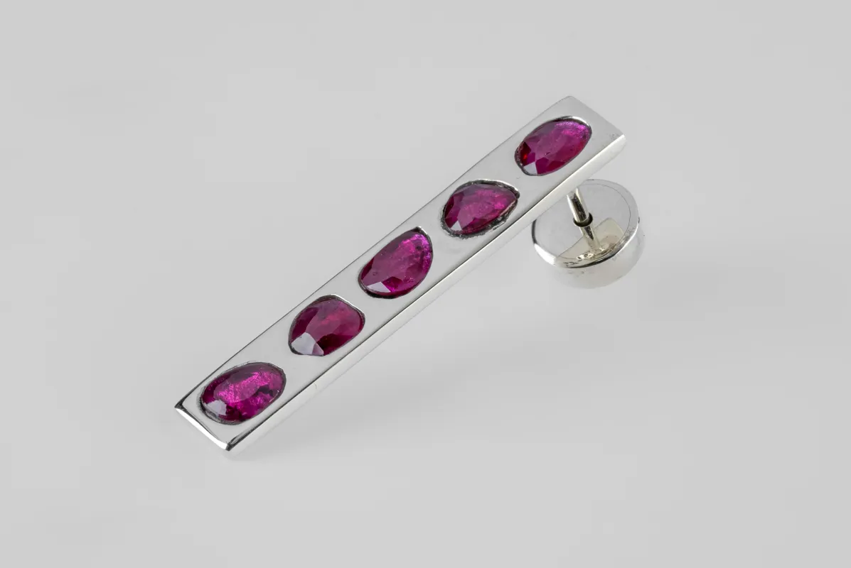Plate Earring (1.5 CT, Multi Ruby Slice, 34mm, PA+RUB) sold by Parts of Four