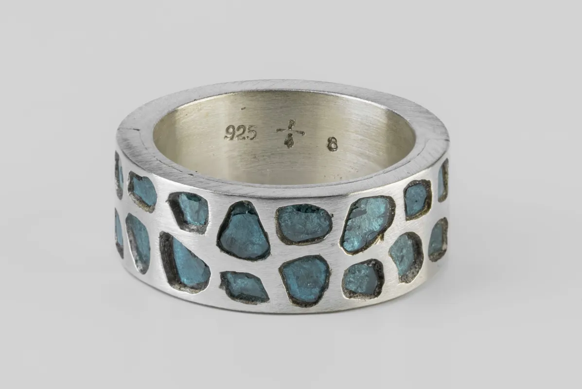Sistema Ring (Mega Pavé, Blue Diamond Slabs, 9mm, MA+BDIA) sold by Parts of Four