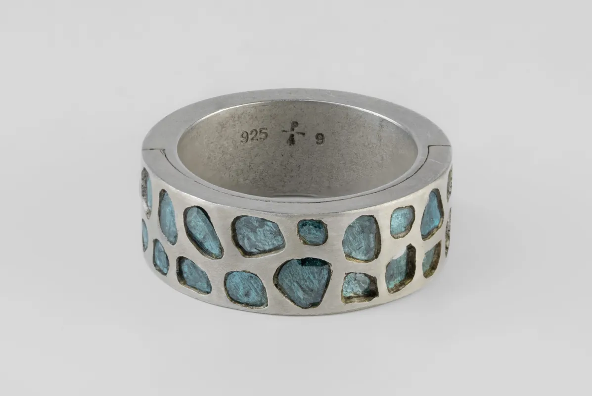 Sistema Ring (Mega Pavé, Blue Diamond Slabs, 9mm, DA+BDIA) sold by Parts of Four