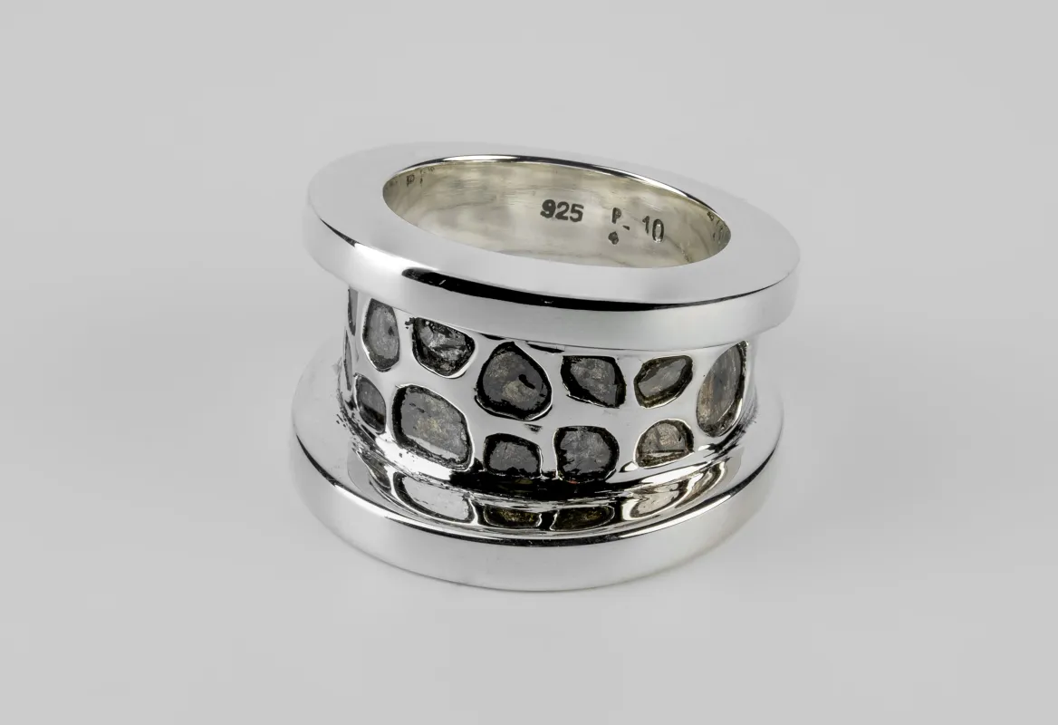 Chasm Ring v2 (Wide, Mega Pavé, PA+DIA) sold by Parts of Four