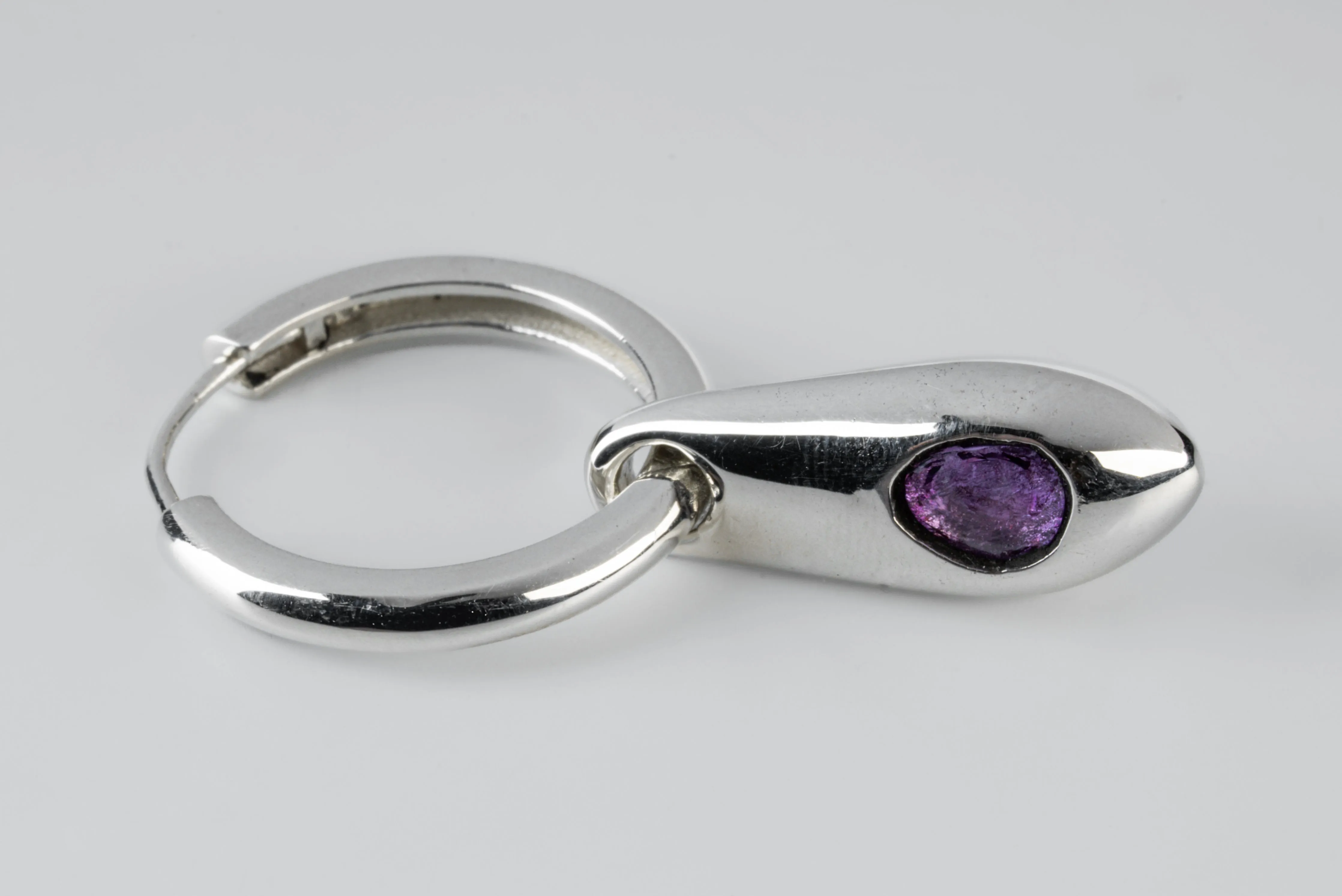 Chrysalis Earring Single Set (0.6 CT Purple Sapphire Faceted Slab, PA+PRSAF) sold by Parts of Four product image thumbnail 3