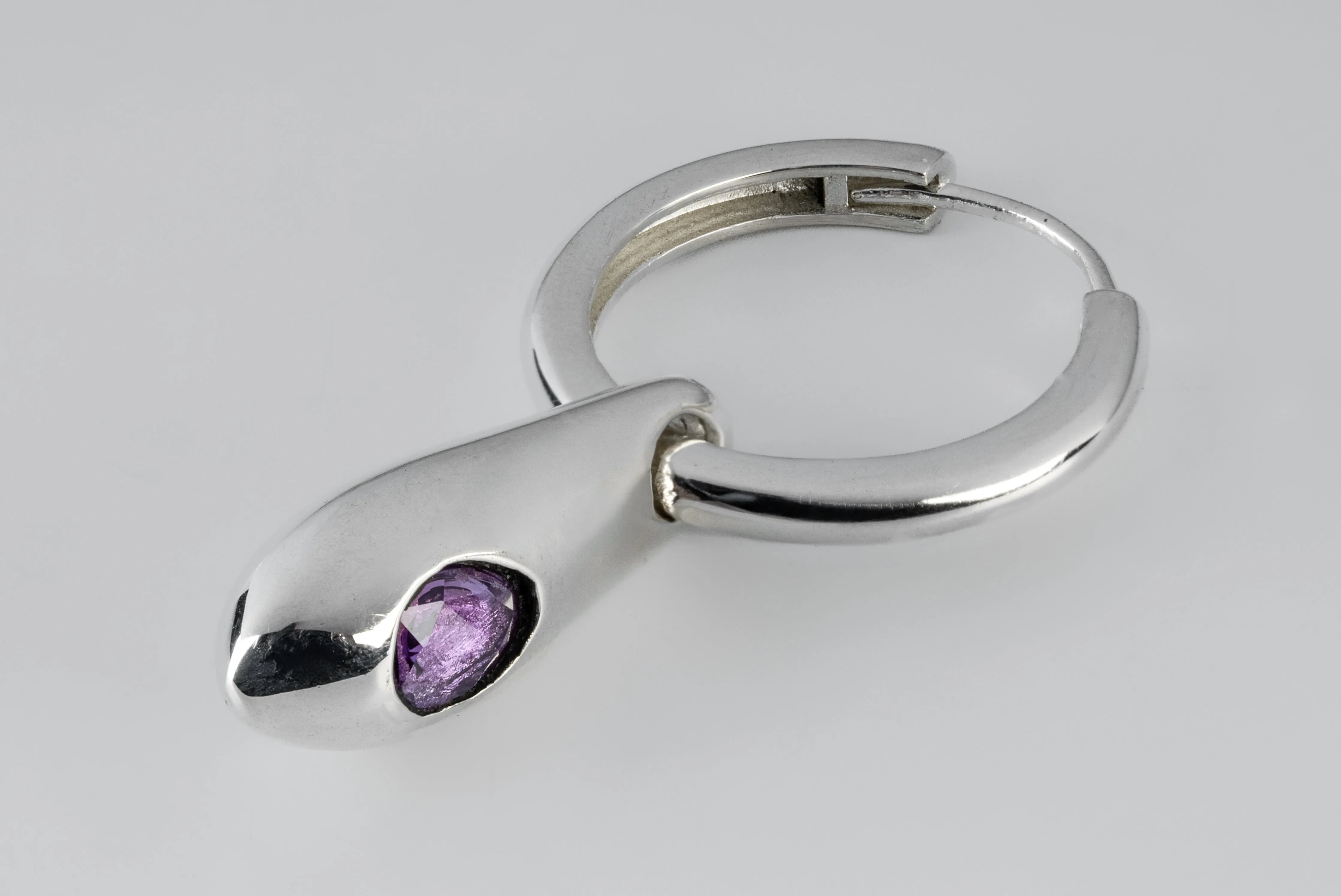 Chrysalis Earring Single Set (0.6 CT Purple Sapphire Faceted Slab, PA+PRSAF) sold by Parts of Four