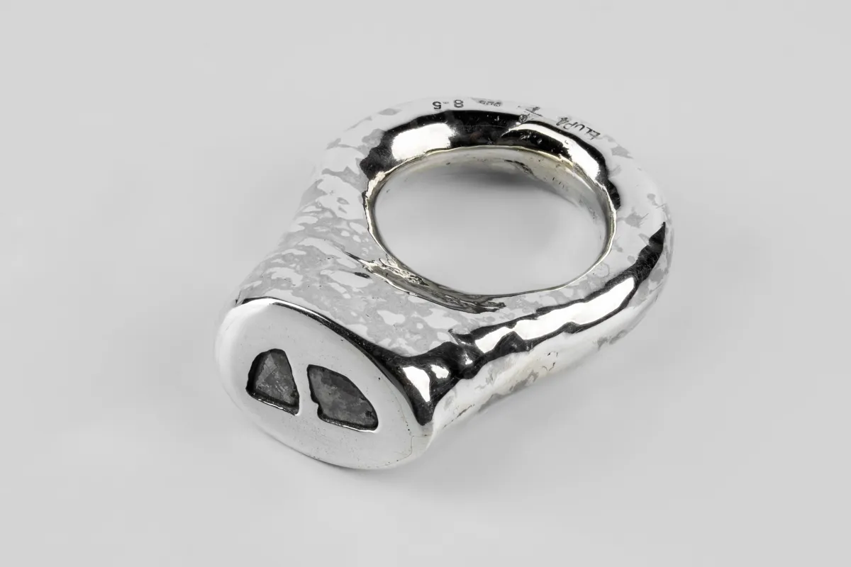 Tall Roman Ring (0.4 CT, 2 Diamond Slabs, PA+DIA) sold by Parts of Four