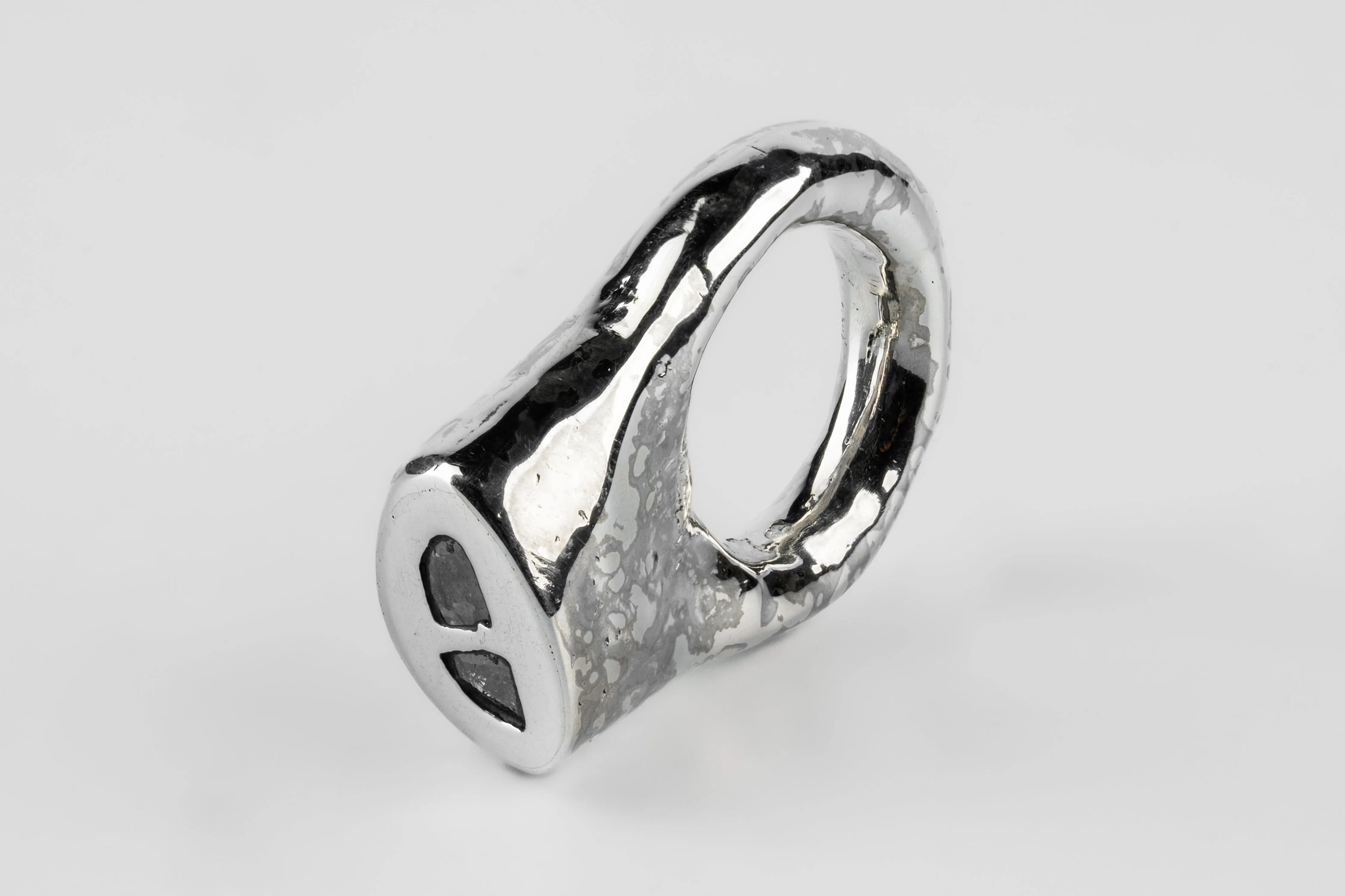 Tall Roman Ring (0.4 CT, 2 Diamond Slabs, PA+DIA) sold by Parts of Four product image thumbnail 2