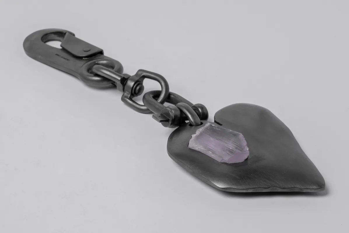 Jazz's Solid Heart Charm (Big, Pink Kunzite, KAS+KUN) sold by Parts of Four