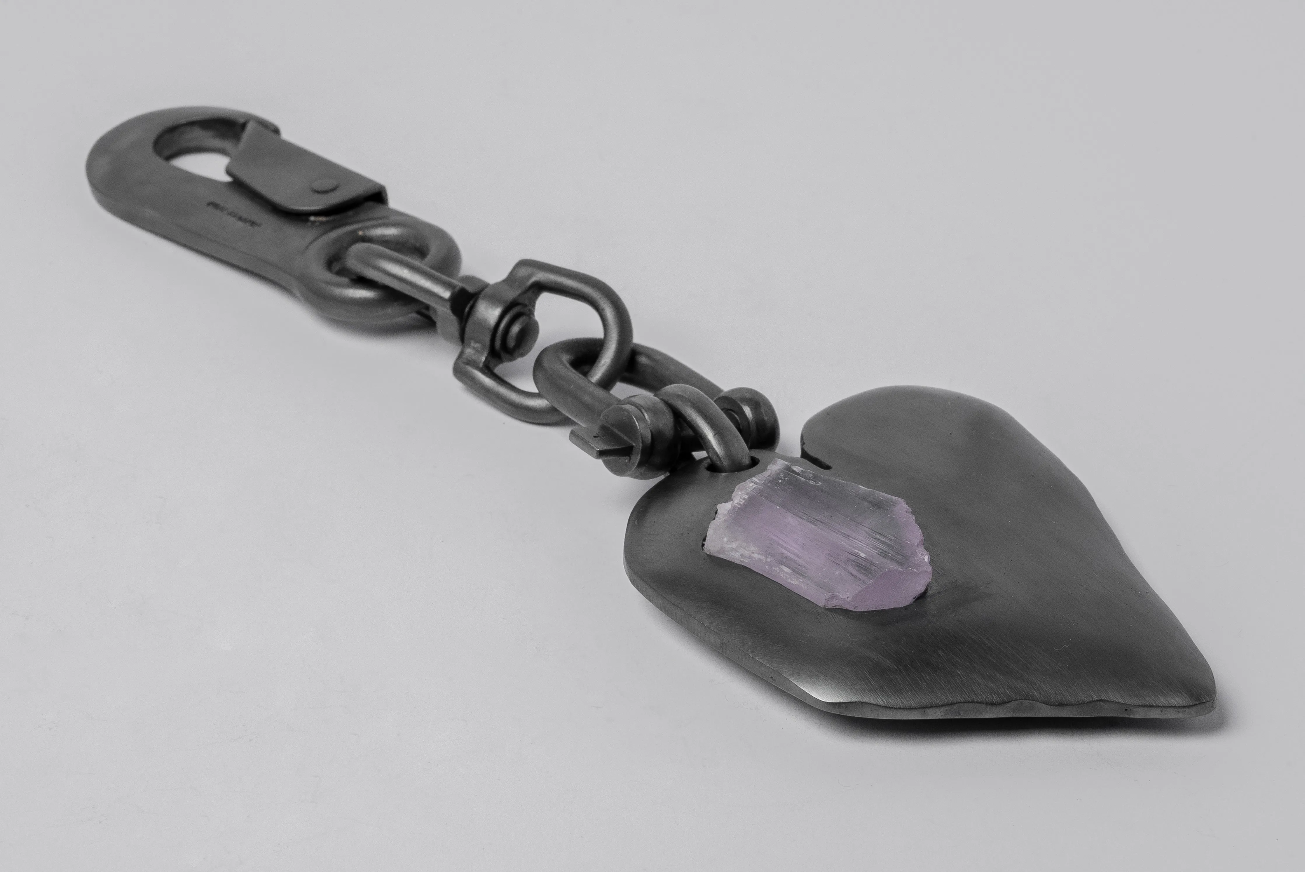 Jazz's Solid Heart Charm (Big, Pink Kunzite, KAS+KUN) sold by Parts of Four