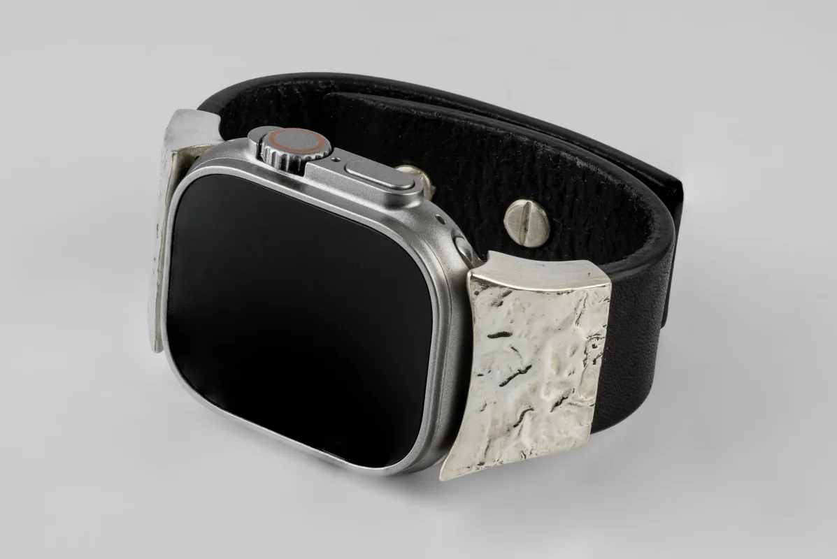 Apple Watch Bracelet (Model 1, 42-49mm, Fuse, Wedge, Studs, BLK+MA10KW) sold by Parts of Four