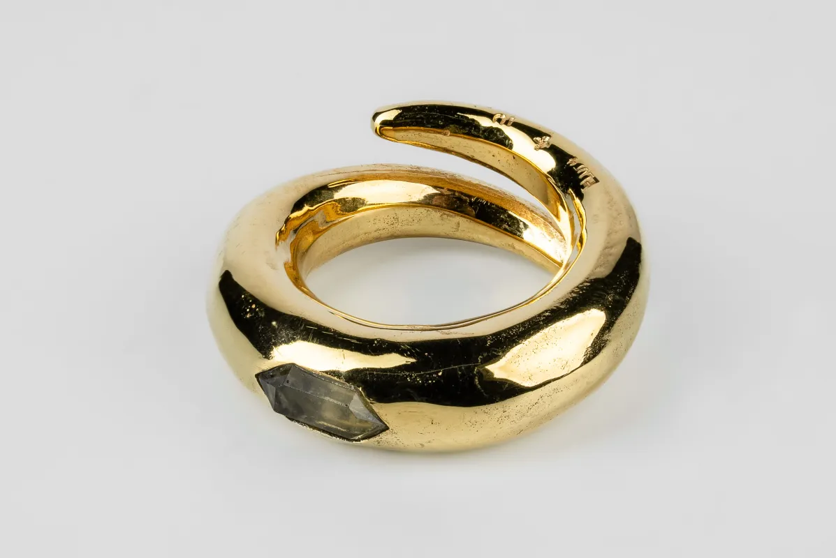 Split Mountain Ring (Herkimer, YG+HER) sold by Parts of Four