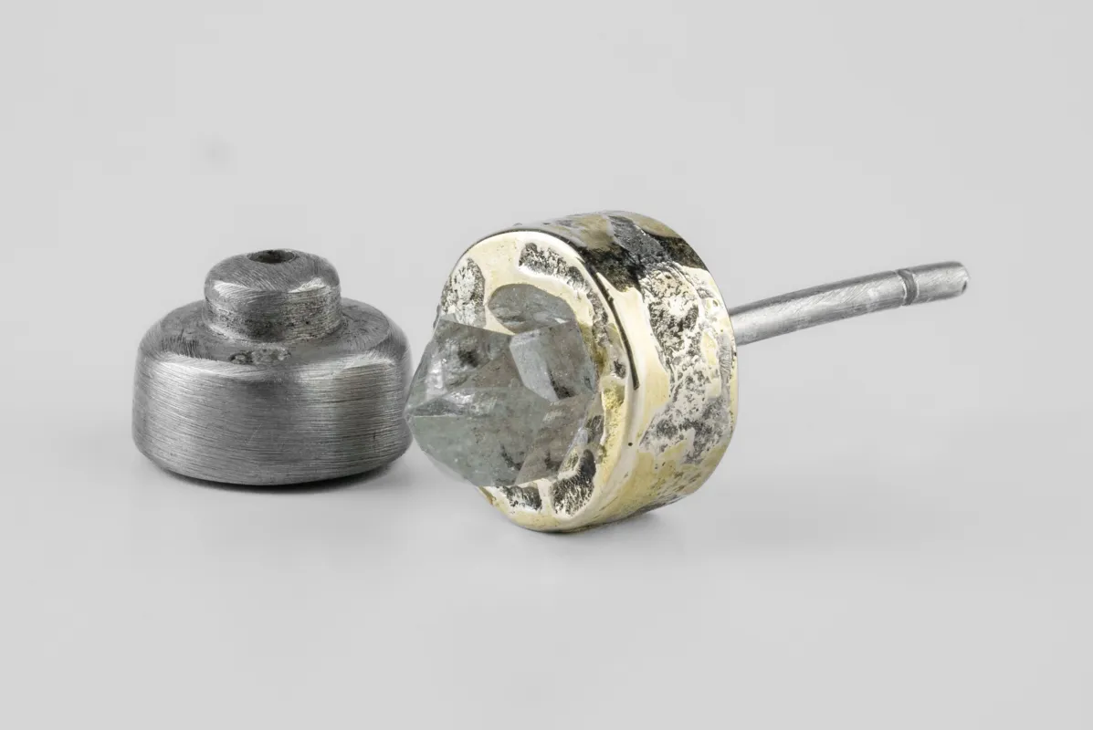 Stud Earring (Fuse, 7mm, Herkimer Spike, DA18K+HER) sold by Parts of Four