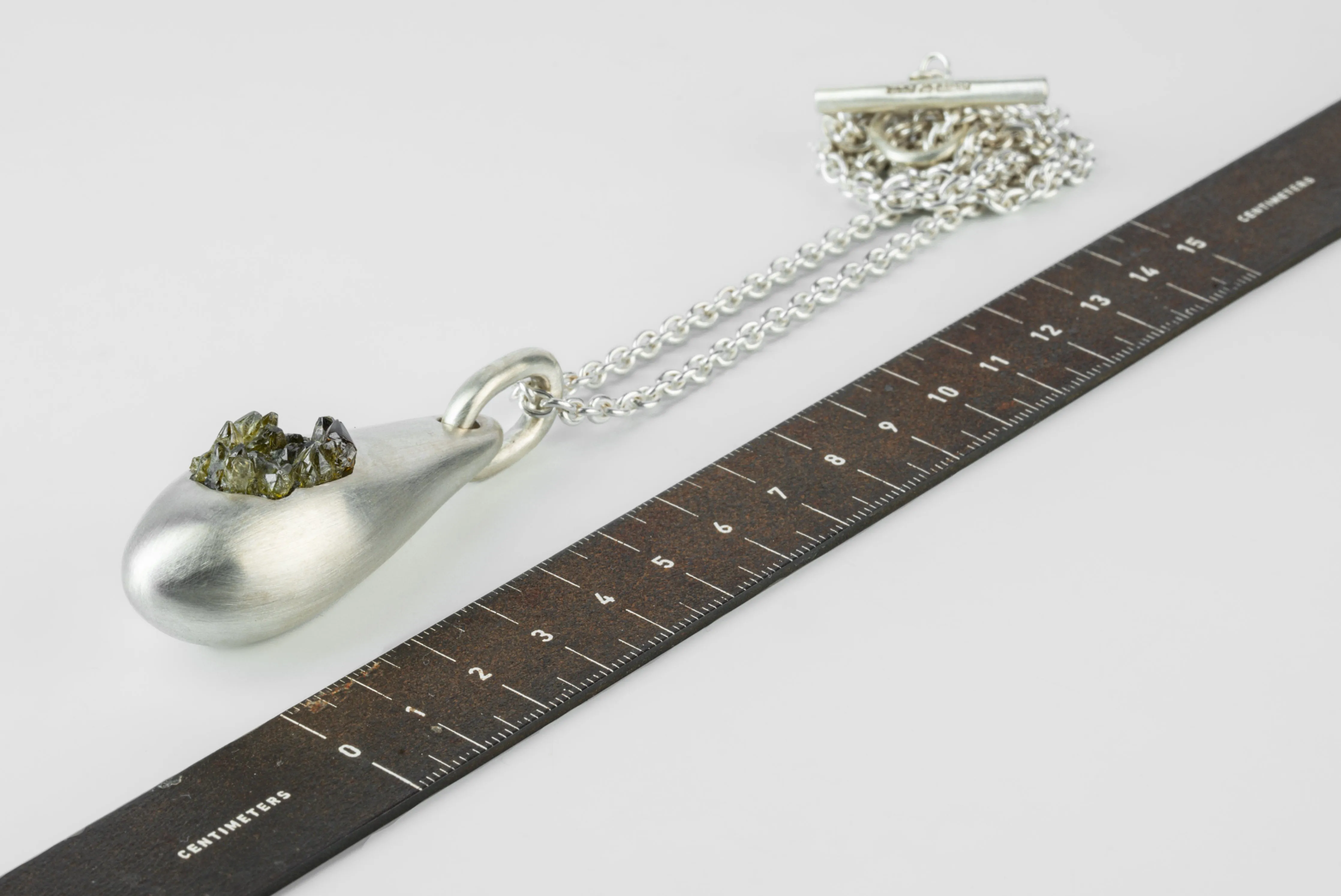 Chrysalis Necklace (Cremaster Emergence, Zincite, MA+ZIN) sold by Parts of Four product image thumbnail 5