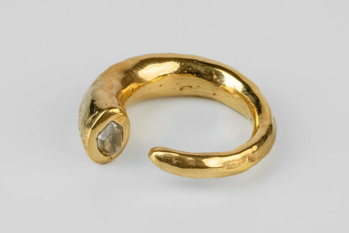 Little Horn Ring (Hoof Set, Herkimer, YG+HER) sold by Parts of Four