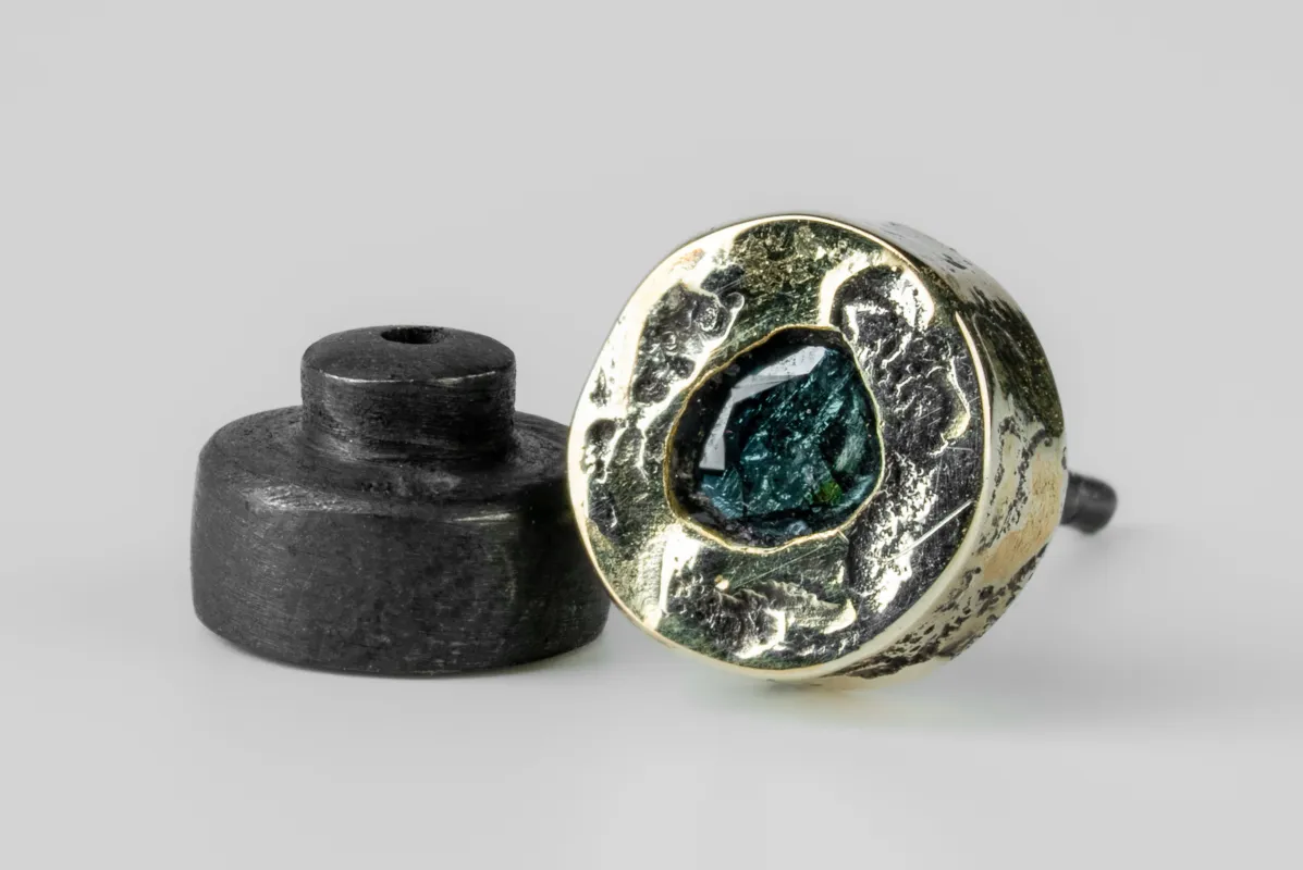 Tiny Stud Earring (Fuse, 0.1 CT, Blue Diamond Slab, KA18K+BDIA) sold by Parts of Four