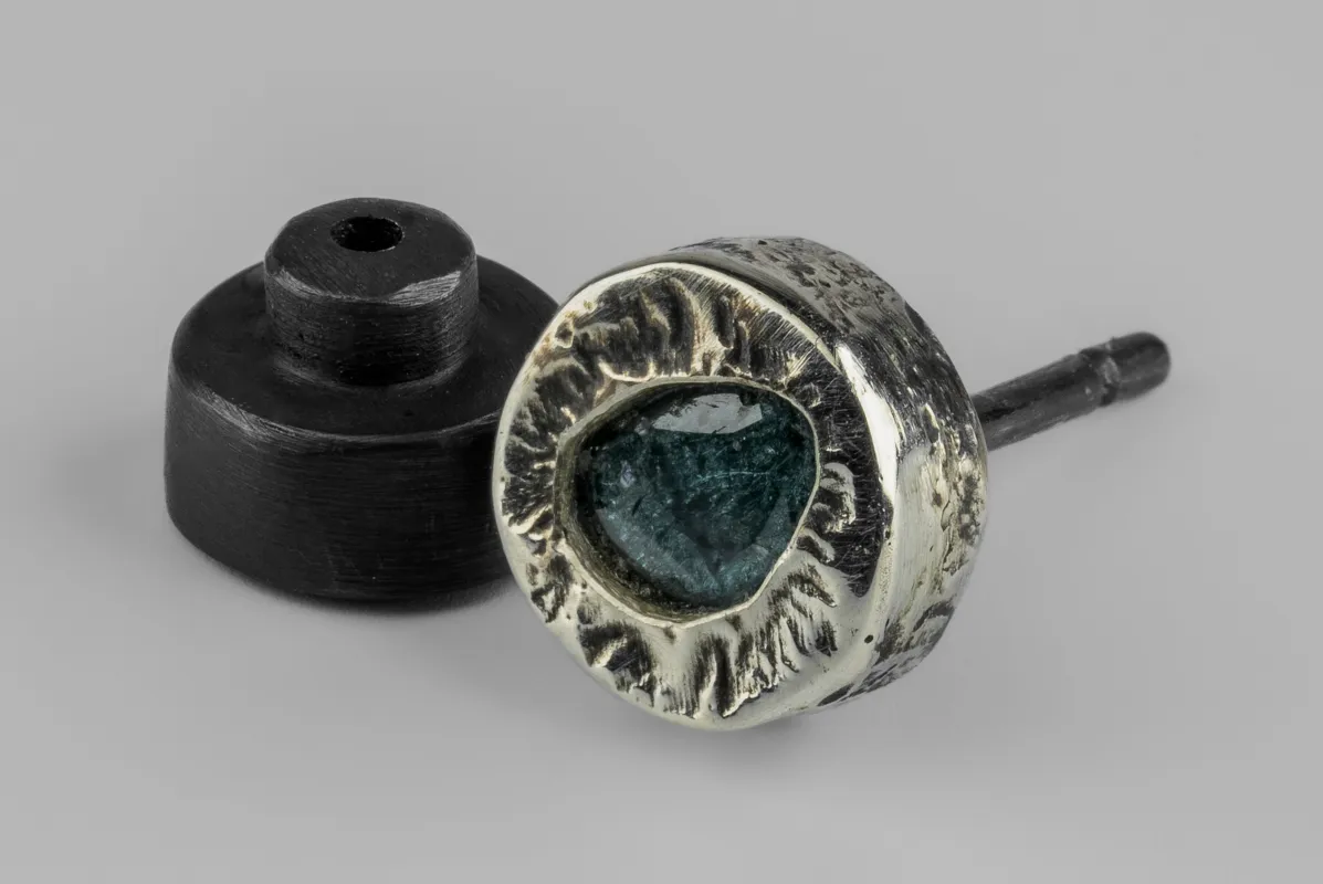 Tiny Stud Earring (Fuse, 0.1 CT, Blue Diamond Slab, KA10KW+BDIA) sold by Parts of Four