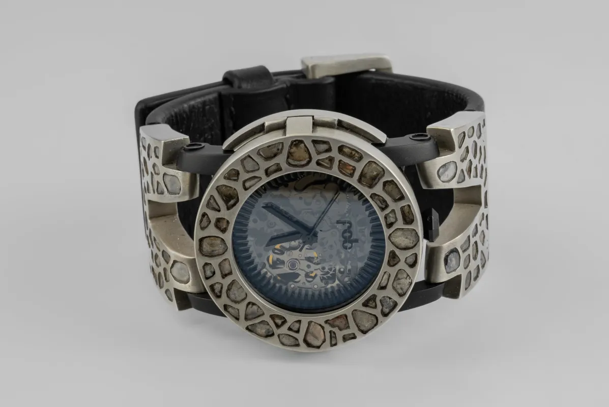 P4—FOB Watch #151 (Case [Mega Pavé], Hyperstrap-V [Mega Pavé, Buckle], Black Matte, DA+DIA-DA+DIA-NG) sold by Parts of Four