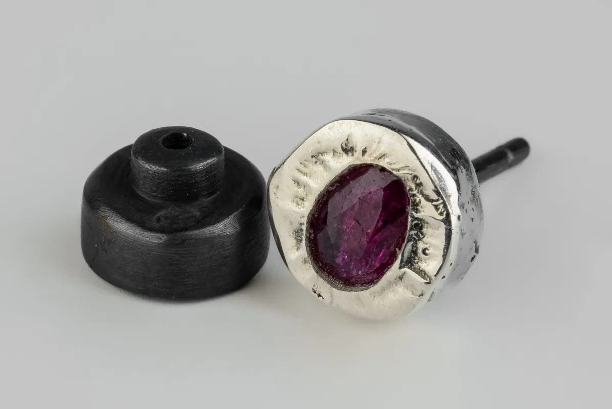 Stud Earring (Fuse, 0.2 CT, Ruby Slice, KA10KW+RUB) sold by Parts of Four