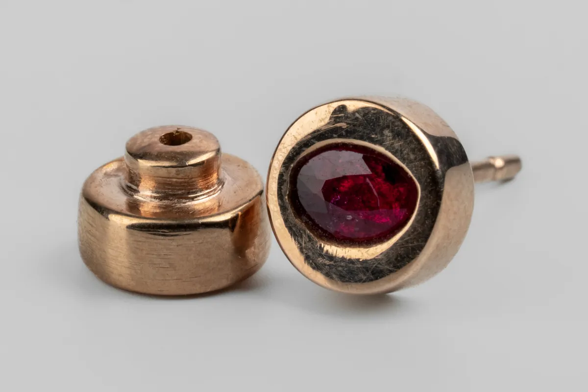 Stud Earring (0.2 CT, Ruby Slice, YMA+RUB) sold by Parts of Four