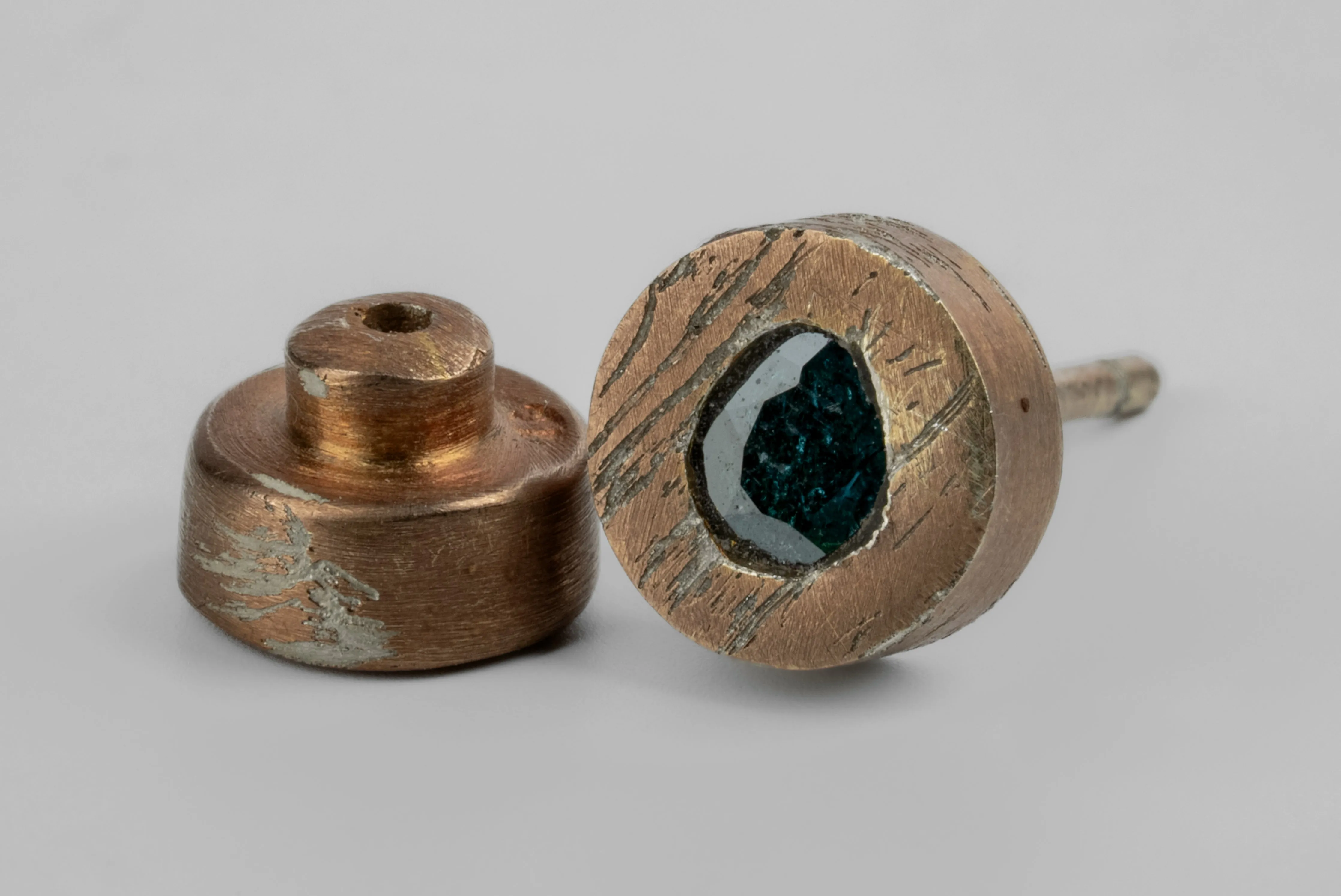 Tiny Stud Earring (0.1 CT, Blue Diamond Slab, AMA+BDIA) sold by Parts of Four