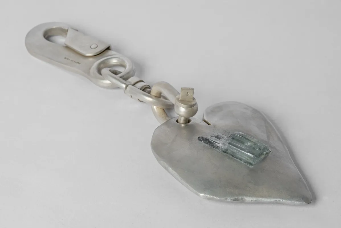 Jazz's Solid Heart Charm (Big, Aquamarine, AS+AQU) sold by Parts of Four