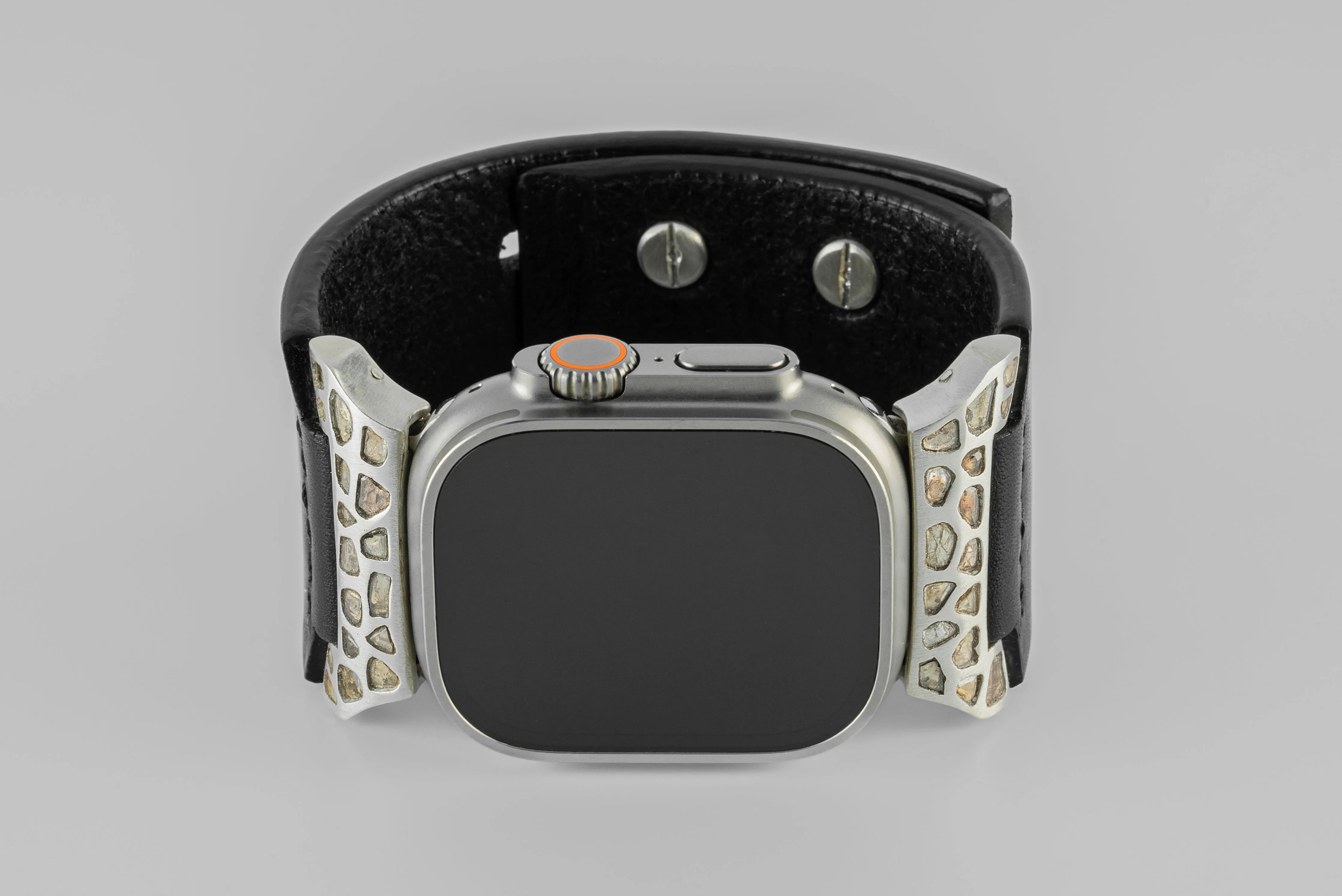 Apple Watch Bracelet (Model 3, 42-49mm, Hyper Strap, Mega Pavé, Studs, BLK+MA+DIA) sold by Parts of Four product image thumbnail 2