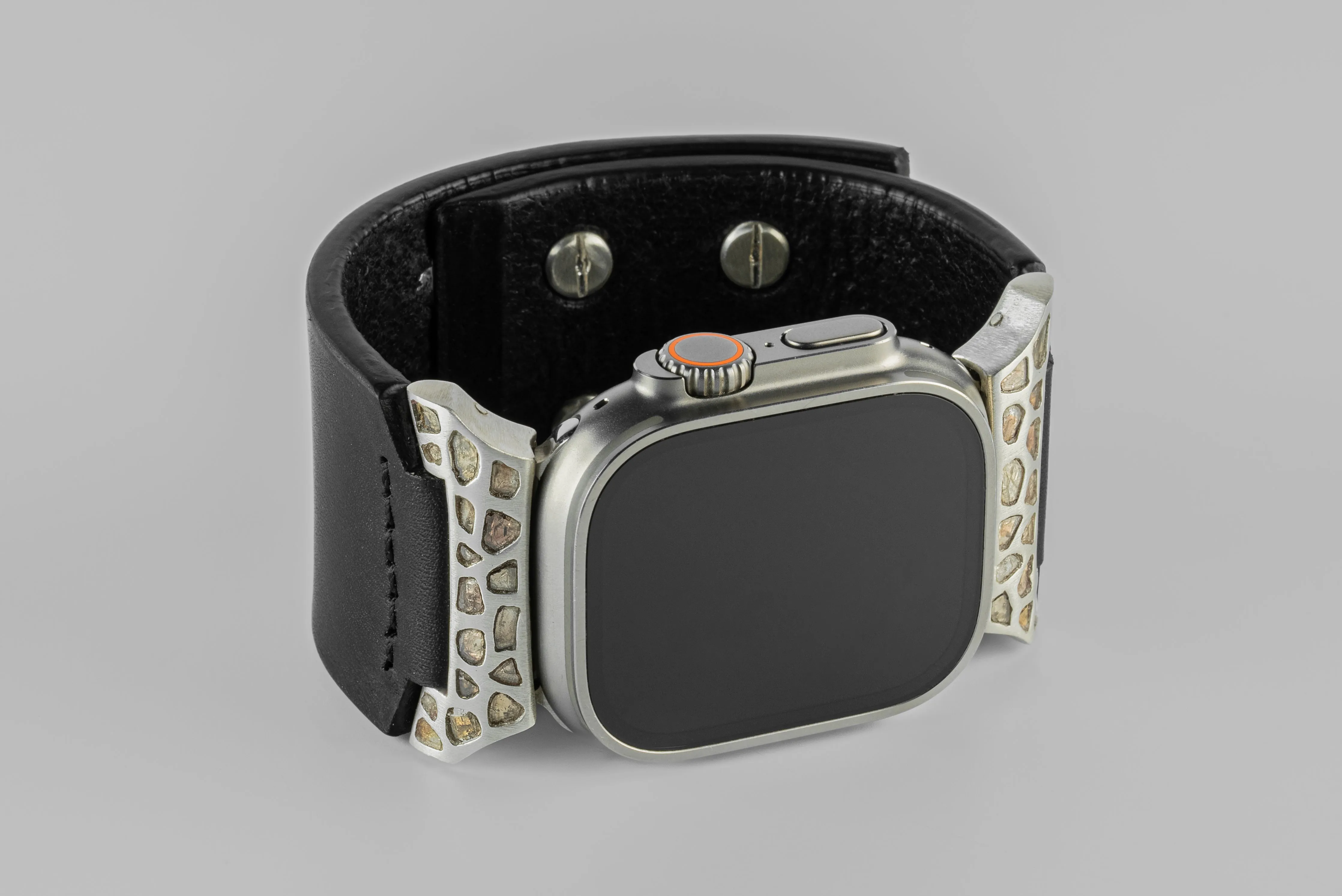 Apple Watch Bracelet (Model 3, 42-49mm, Hyper Strap, Mega Pavé, Studs, BLK+MA+DIA) sold by Parts of Four product image thumbnail 3