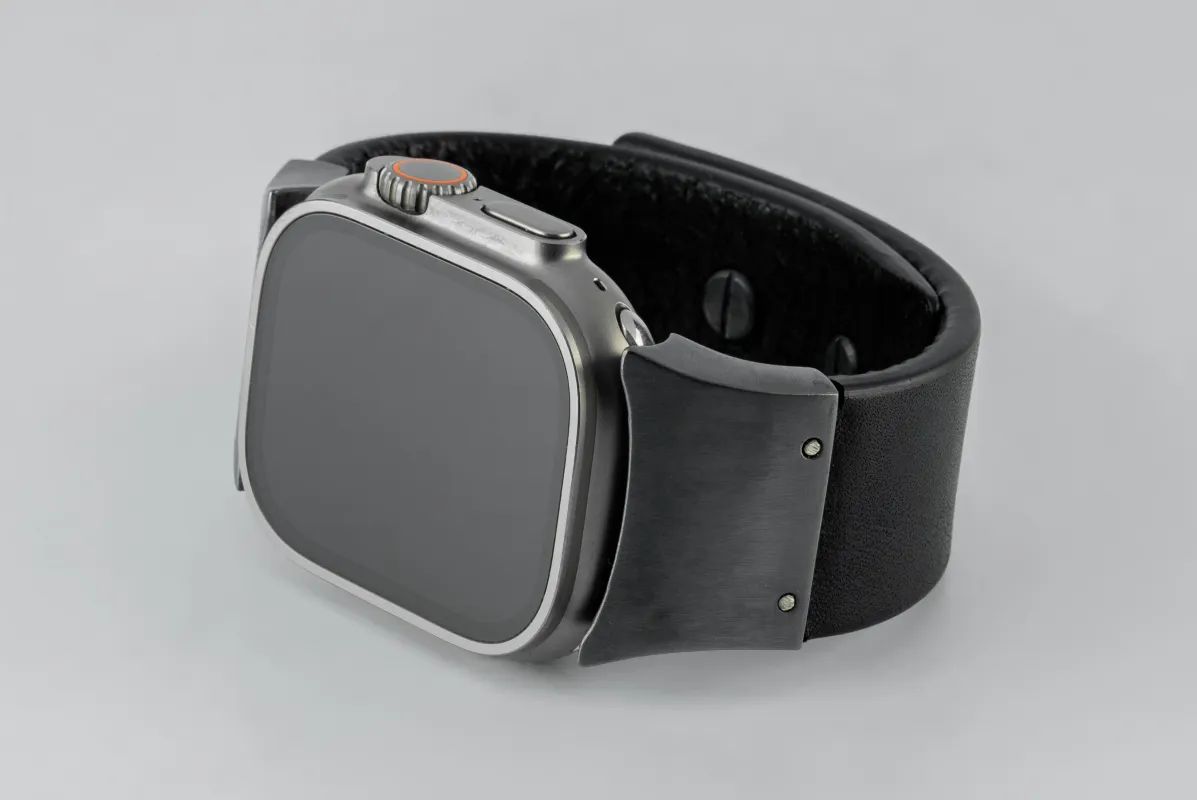 Apple Watch Bracelet (Model 1, 42-49mm, Wedge Strap, Studs, BLK+KA) made by Parts of Four