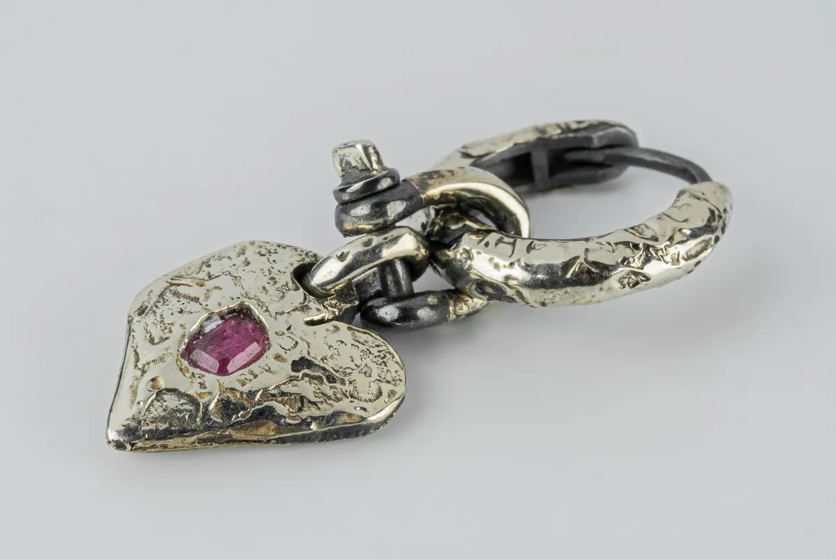 Jazz's Solid Heart Earring (Extra Small, Fuse, 0.2 CT, Ruby Slice, KA10KW+RUB) sold by Parts of Four