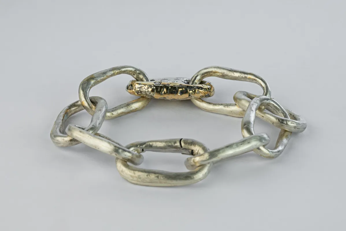 Roman Small Link Bracelet w/ Small Closed Link (Fuse, MA+DA18K) sold by Parts of Four